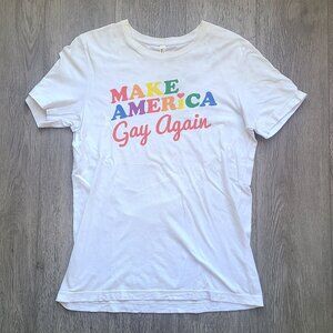 Make America Gay Again white t-shirt by American Apparel size M